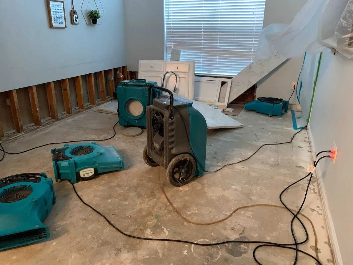 Dehumidifier in flood-cut room for Water Extraction & Removal in Mankato